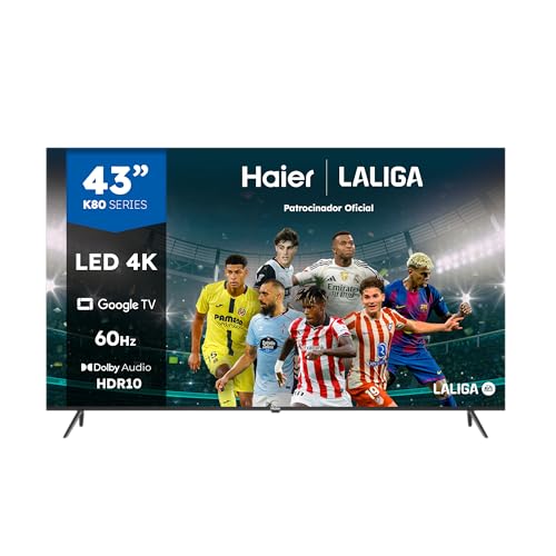 Haier Direct Led 4k Uhd H43k800ux - Smart Tv 43 , Google Tv, Dolby Audio Y Dolby Vision, Hdr 10, Smart Remote Control, Google Assistant, Bluetooth 5.1, Dbx Tv, Hdmi 2.1 X 4, Sin Marcos, 2024 Haier Direct Led 4k Uhd H43k800ux - Smart Tv 43 , Google Tv, Dolby Audio Y Dolby Vision, Hdr 10, Smart Remote Control, Google Assistant, Bluetooth 5.1, Dbx Tv, Hdmi 2.1 X 4, Sin Marcos, 2024