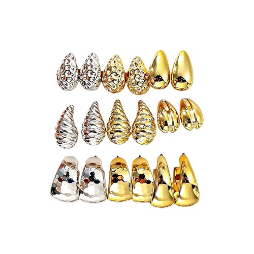 Pendientes de aro de oro para mujer aretes trenzados ligeros para oficina y eventos casuales