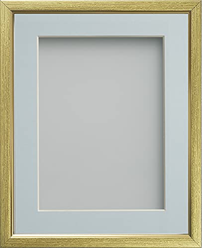 Frame Company Drayton Gold with Light Blue Mount, A4 for image size A5