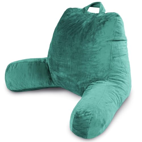 Milliard reading pillow with arms, teal back support cushion