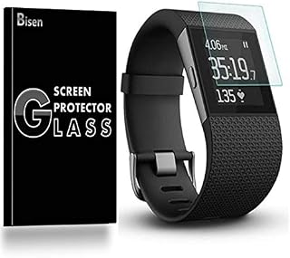[3-Pack BISEN] Fit for Fitbit Surge Screen Protector Tempered Glass, Anti-Scratch, Anti-Fingerprint, Anti-Bubble