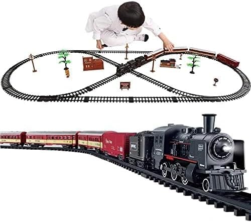Amazon.co.jp: クラシック電気鉄道模型セット ヘッドライト付き 煙 