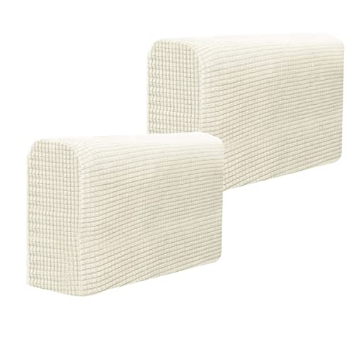 Veemoon Cubierta de Reposabrazos para Sofá - Protector de Muebles Antideslizante para Sillón Reclinable y Sofás - Tapa Elástica para Silla