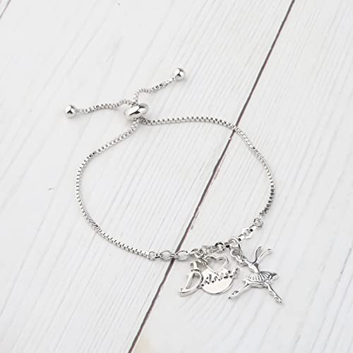 Image of FUSTMW Dance Bracelet Dancer Gifts Ballerina Jewelry Dance Team Inspiration Gifts Dancer Lovers Gifts for Dancers Friends (Dance Bracelet)