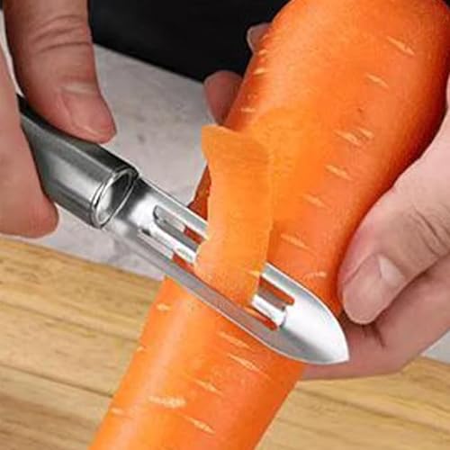 Potato Peeler Stainless Steel Vegetable Silver Julienne 7.5 Inches Straight Peeler Slicer for Kitchen Food Cutter - Image 5
