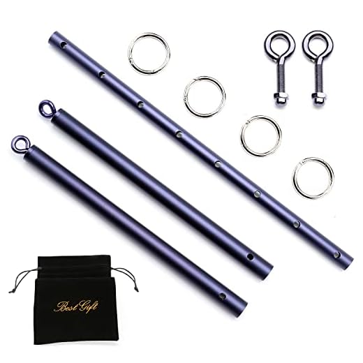 EXREIZST Expandable Purple Blue Spreader Bar Set Adjustable Bar Training Tools Set