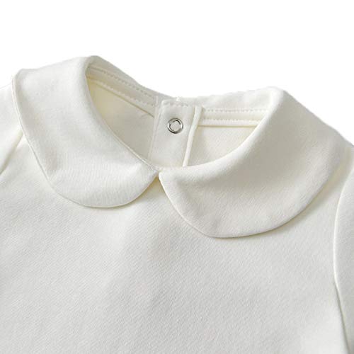 Vivobiniya Kid Girl Long Sleeve Dress Shirt Baby Girls Peter Pan Collar Shirt Tops Tees 1-4Y3