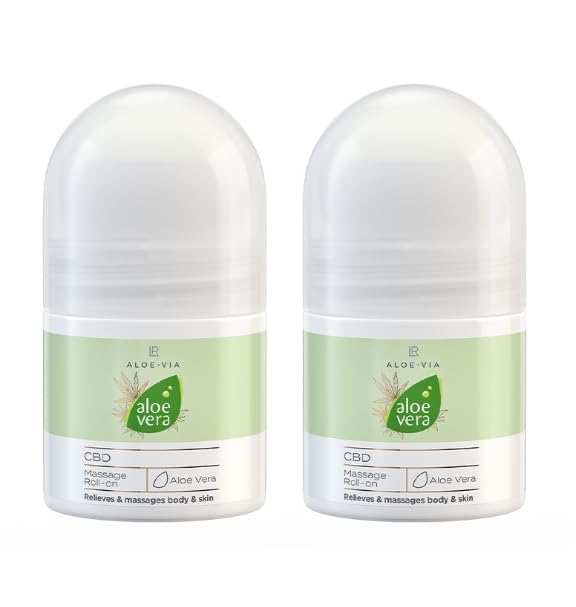 Aloe-Via CBD Massage Roll-on mit Aloe Vera, 2er Set