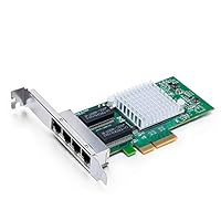 1.25G Gigabit Ethernet Converged Network Adapter (NIC) with Intel 350 Chip , Quad Copper RJ45 Ports, PCI Express 2.1 X4, Compare to Intel I350-T4