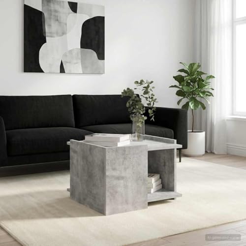 Table basse gris béton robuste finis les salons encombrés - 2