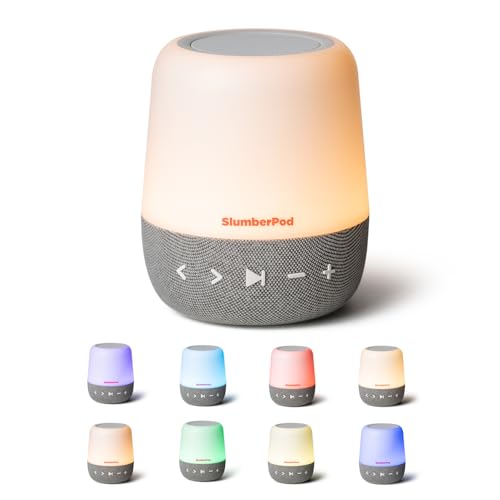 Image of SlumberPod SlumberCalm 2-in-1 Sound Machine with Light for Kids | Baby Sleep Soother | White Noise Machine Baby | Nature Sounds | 8 Night Light Colors | Sound Machine | Rechargeable