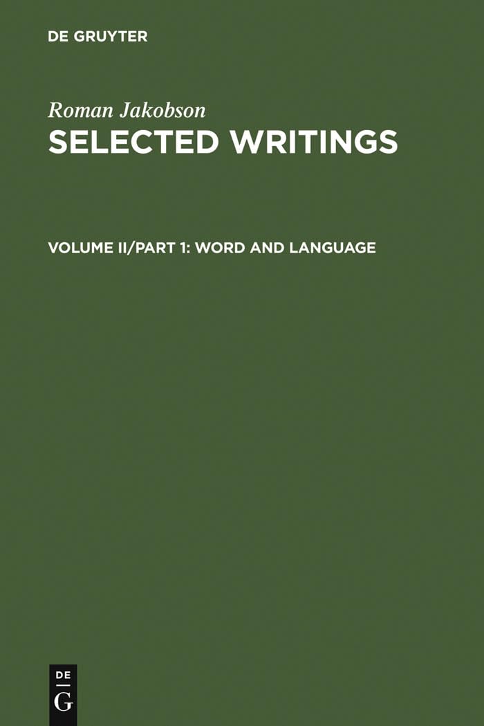 洋書 Roman Jakobson Selected Writings II Amazon | Selected