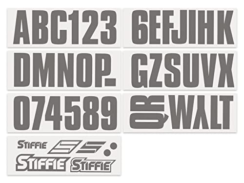 Image of STIFFIE Uniline Carbon 3 inch Boat & PWC Registration Decals • Numbers Letters Stickers