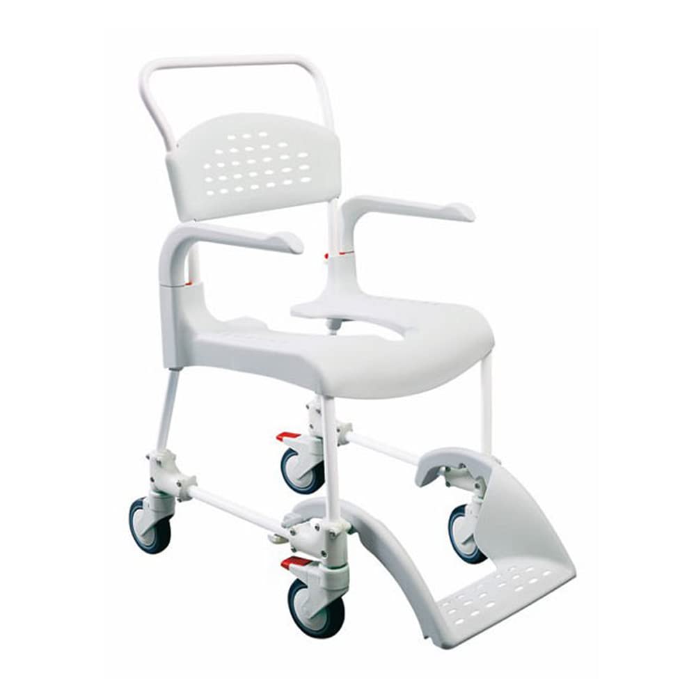 Etac Clean - Sedia a rotelle per doccia e WC standard, 55 cm, colore: Lagoon/2