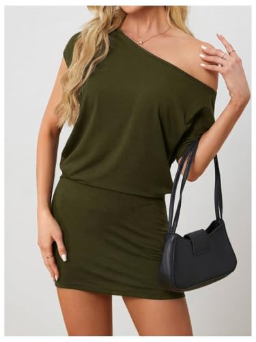 Image of SOLY HUX Women's Off The Shoulder Mini Dress Going Out Asymmetrical Dresses