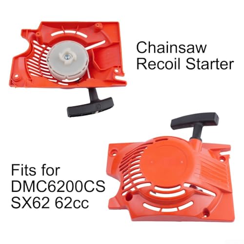 Image of Recoil Starter for Baumer-AG / SX62 / 62cc / and DMC6200CS / Chainsaws, Replacement Pull Start Assembly for 62cc Models, Orange