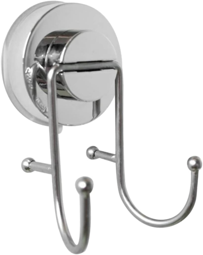 Seamless Strong Double Hooks, Stainless Steel Suction Cup Robe Hangers
