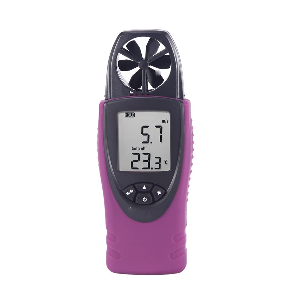 LCD Pocket Digital Anemometer Air Wind Speed Meter Measure & Temperature Gauge with Vane Sensor & Dew Point