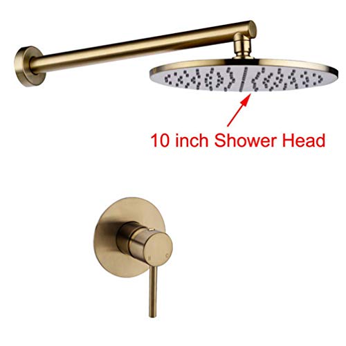 Ensemble de douche de luxe laiton anti-calcaire or brossé
