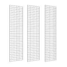 Econoco Grid for Any Retail Display, 2 Width x 8 Height, 3 Grids Per Carton Black