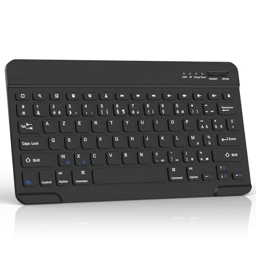AMZBOSS Clavier sans Fil,Clavier Bluetooth,Clavier iPad Portable,Compatible iOS, Android, Windows, pour iPhone, iPad, Samsung, Lenovo, Huawei et Autres, pour Bureau et...