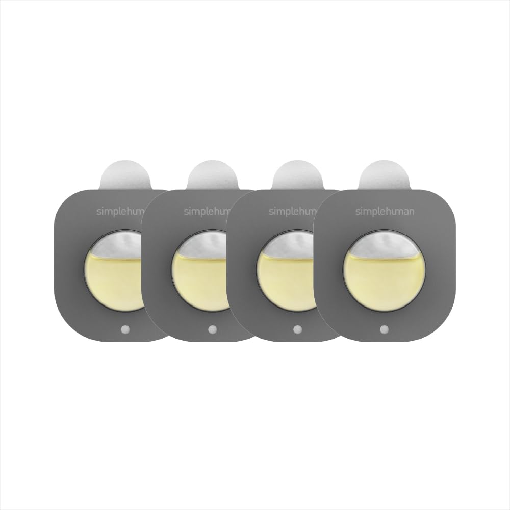 simplehuman Odorsorb Pod Refill Pack – Natural Plant-Based, Fragrance-Free Trash Can Odor Eliminator Refills for Trash Cans, Odor Control Pods for Closed-Lid Trash Cans (4 Pods)