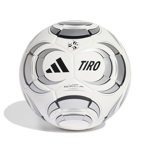 adidas Bola unissex para adultos, Tiro League, branco/prata metálico/preto, futsal