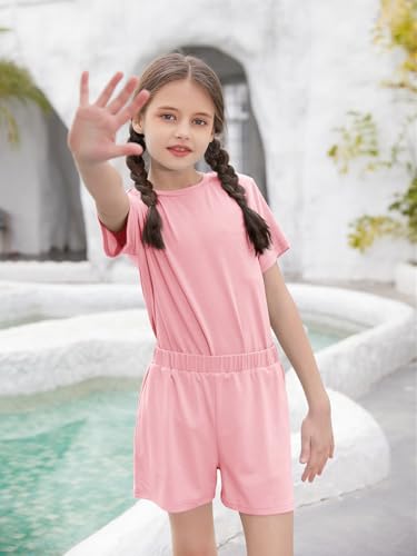 Image of Girls Outfits Short Sleeve Tshirts and Shorts Set Summer Clothing