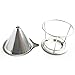 BREWfUZE Pour Over Coffee Dripper Filter, Durable & Rust Proof Stainless Steel Drip Coffee Cone with Double Mesh | Easy to Use & Clean Reusable Coffee