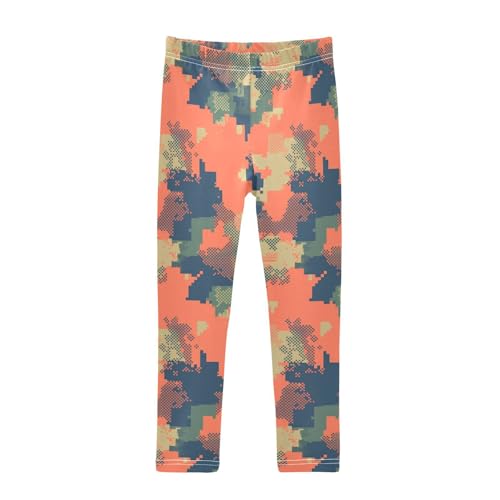 KLL Military Camouflage Pattern Safari Slatoddler Girls Athletic Leggings Stretchy Full Length Yoga Pants Exercise