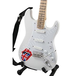 OZMiniGuitar Guitare Miniature Rolling Stones White - Les Beatles, Paul McCartney, John Lennon, RIngo Starr, George Harrison