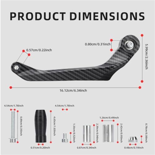 Protector de palancas de motocicleta contra impactos con acabado azul resistente 2