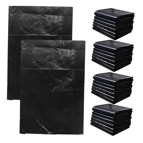 Image of Baluue Large Heavy Duty Garbage Bags 50pcs 60X90Cm Thick Plastic Trash Bags for Kitchen, Gardening, Commercial and Household Waste Disposal