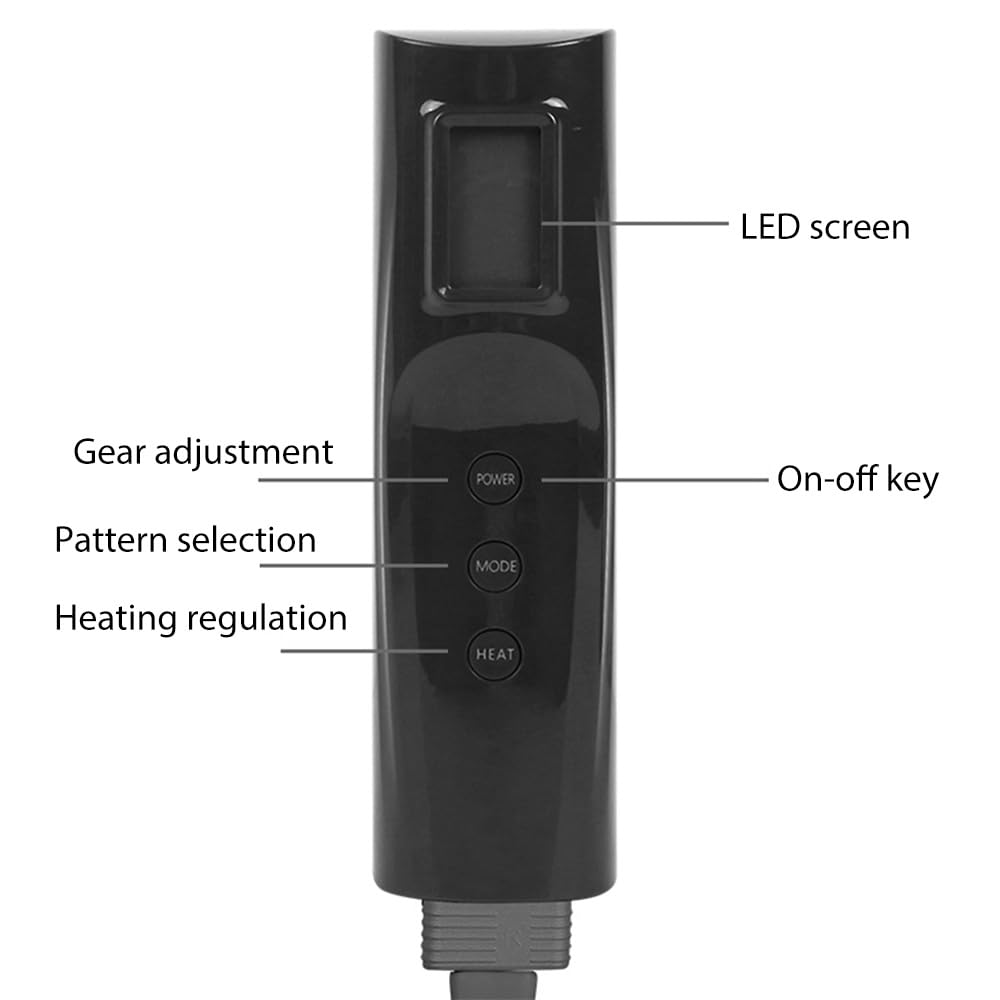 Masajeador de Piernas, Masajeador de Piernas para Circulación y Relajación, 6 Modos 3 Intensidades, 35-50℃ Ajustable, Adecuado para Masaje De Pies, Piernas, Molletas,