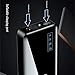 Butane + Electric 2 in 1 Windproof Lighter, Dual Jet Blue Flame + Dual Arc, Rechargeable Butane, USB Charging, LED Power Display, Gift(Black2)
