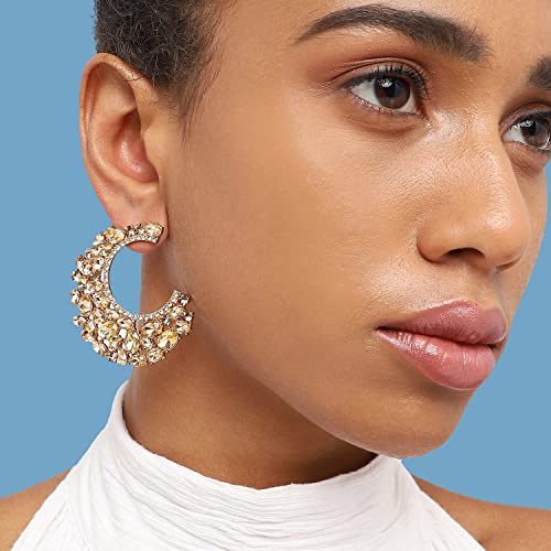 Image of SOHI Hoop Earring For Women and girls, Indo-western Earrings, Fashion Accessories, jewellery for women, Fancy earrings, artificial earrings for ladies