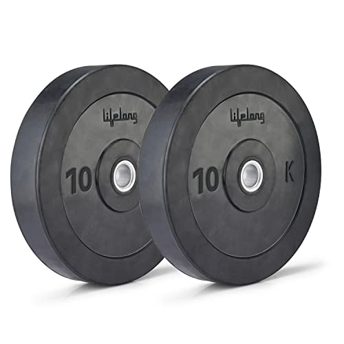 Image of Lifelong Rubber Weight Plates 30mm Dia Set for Weight Lifting, Dumbbell Bars, Strength Training and Home Gym Fitness Workout