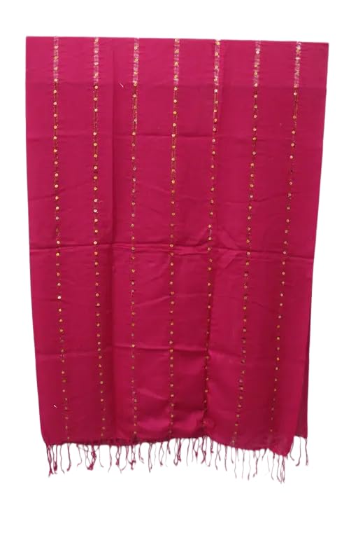 VISCOSE JAYCARD TYPE WITH TILLA LUREX WITH SITARA EMBD ON JAYCARD WEAVING KASHMIRIE ANTIQUE STOLE SIZE 28X80_89-image-41