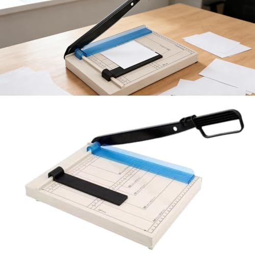 ASOUUNLD Guillotina de Papel a4 Cortador de Cizalla Manual Manual 12 Hojas B5 A5 B6 B7 con Protector