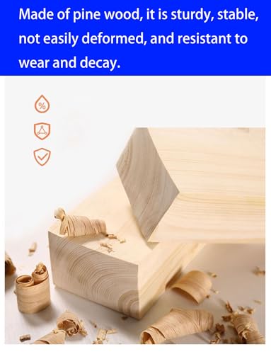 Taburete de madera maciza con plataforma antideslizante segura 4