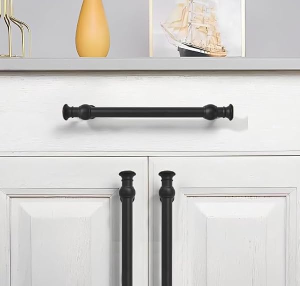 khtumeware 10 Pack 3-1/2inch(89mm) Hole Center Matte Black Cabinet Pulls Solid Heavy Duty Pull Cabinet Hardware Handle for Kitchens cabinets Dressers Pull for Bathroom by khtumeware - Used condition - Image 5