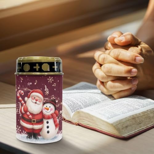 Image of Santa Christmas Cemetery Solar Lights Flameless Candle