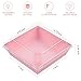 Ocmoiy Pink Charcuterie Boxes with Clear Lids 4x4 Inch, 100 Pack Square Kraft Bakery Cake Slice Boxes with Window, Dessert To Go Containers (100)