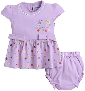 BUMZEE Baby Girls Cotton Cap Sleeves Frock With Panty (Peb11139140) Price In India