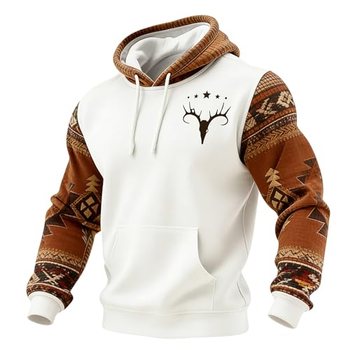 Sweat a capuche homme decontracte avec manches longues et grande poche avant confortable