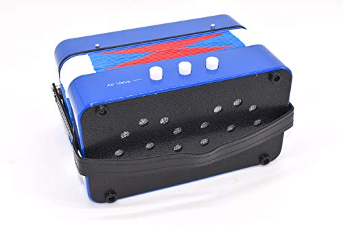 Voggy’s Akkordeon / 7 Töne 2 Bässe und Luftventil - Das Kinder-Akkordeon im fröhlich-farbigen Design lädt kleine Musiker ab 3 Jahren zu musikalischem Spiel und Spaß ein, ca. 180x175x100 mm