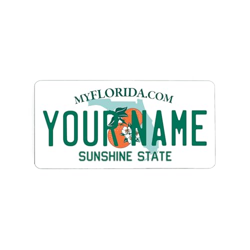 License Plate Magnet - Personalized - All States (Florida, Large - 4.43 X 9.00 in)