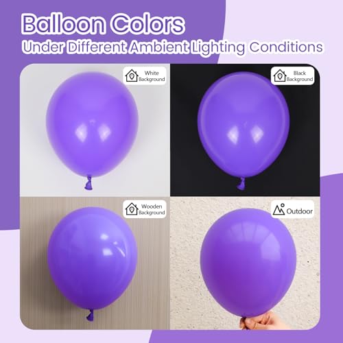 Image of Purple Balloons 12 inch, Purple Latex 50pcs Party Balloons | Wedding, Baby Shower, Birthday Party Decorations