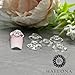 Set 10Pcs Gel 3D Flowers Nails Charms Plain No Rhinestone Gems Handmade by Gel, Design For Medium & Long Nail, 3D Flower Nail Art Floral Salon Decor For Women (Medium, 4 Petals Clear)