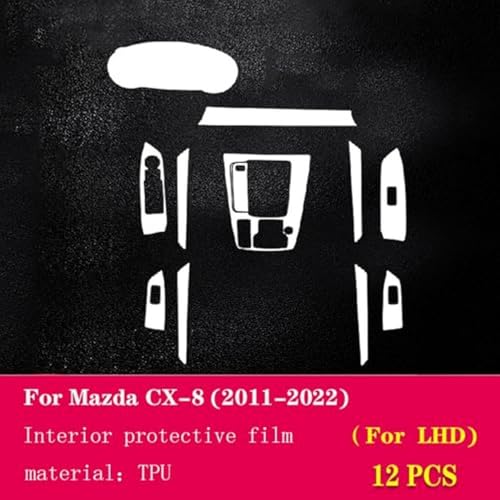 Película transparente de TPU-PPF para interior de automóvil Mazda CX-8 2